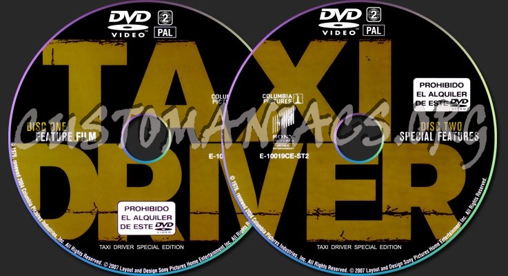 Taxi Driver Special Edition dvd label