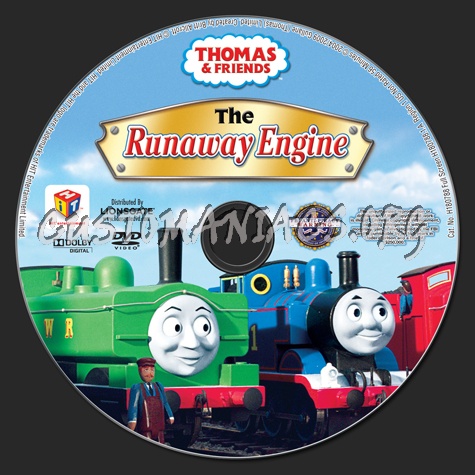 Thomas & Friends: The Runaway Engine dvd label