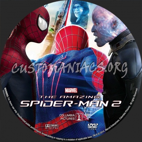 The Amazing Spider-man 2 (2014) dvd label