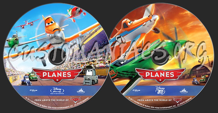 Planes  2D & 3D blu-ray label