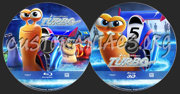 Turbo 2D & 3D blu-ray label