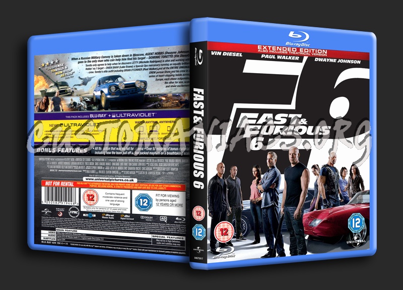 Fast & Furious 6 blu-ray cover