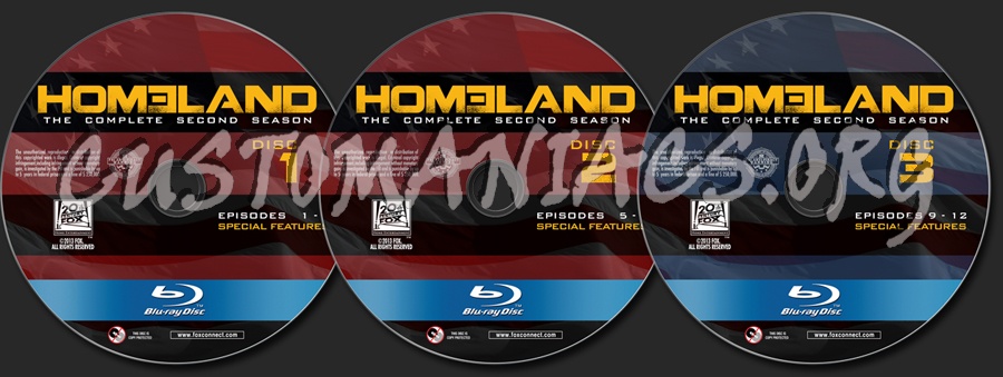 Homeland Season 2 blu-ray label