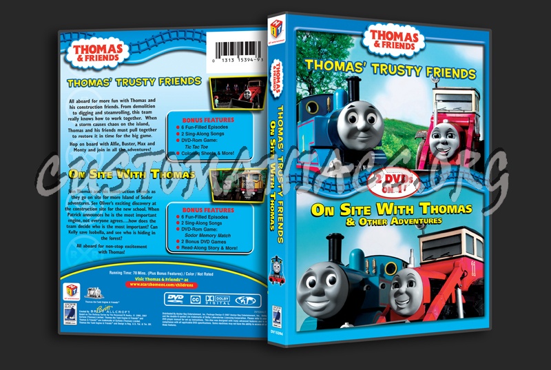 Thomas & Friends: Thomas' Trusty Friends / On Site With Thomas dvd cover
