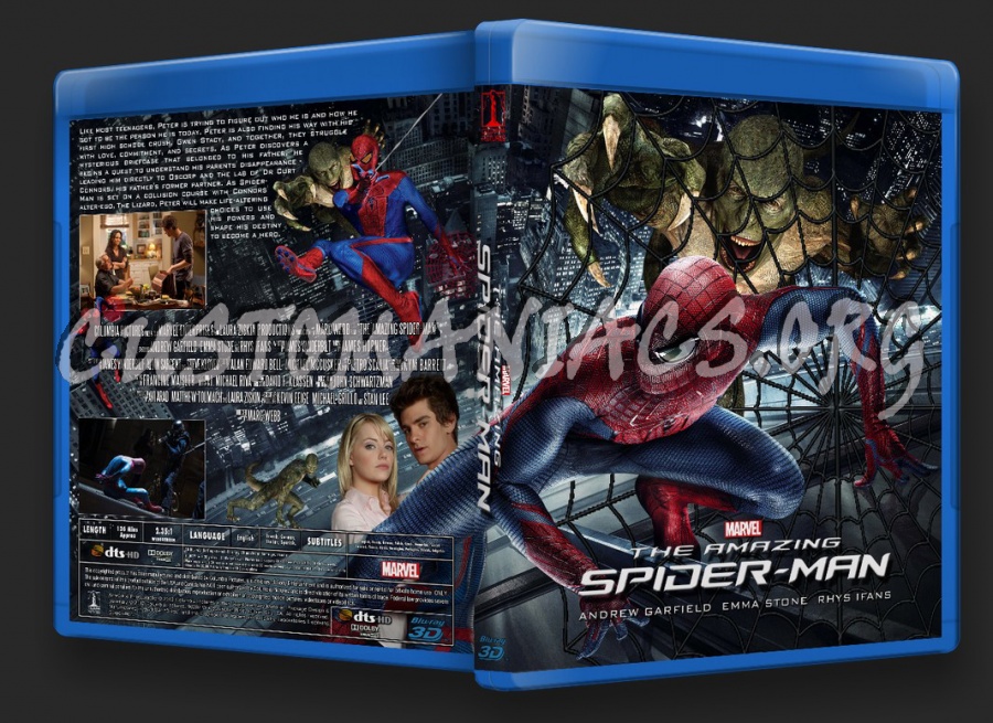The Amazing Spider-Man 3D blu-ray cover