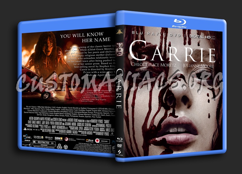 Carrie (2013) blu-ray cover - DVD Covers & Labels by Customaniacs, id:  201927 free download highres blu-ray cover