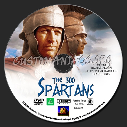 The 300 Spartans dvd label