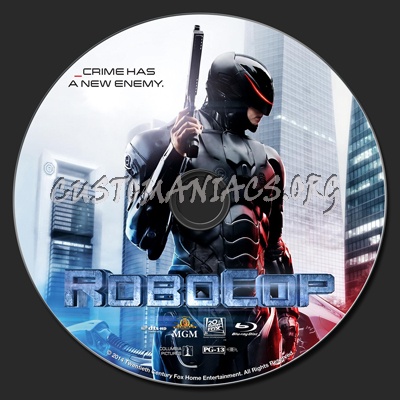 Robocop (2014) blu-ray label
