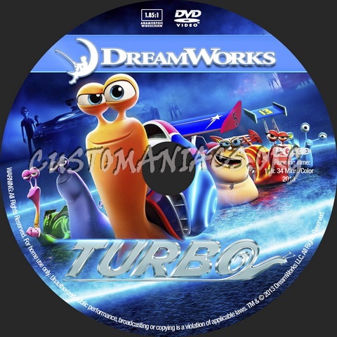 Turbo - Animation Collection dvd label