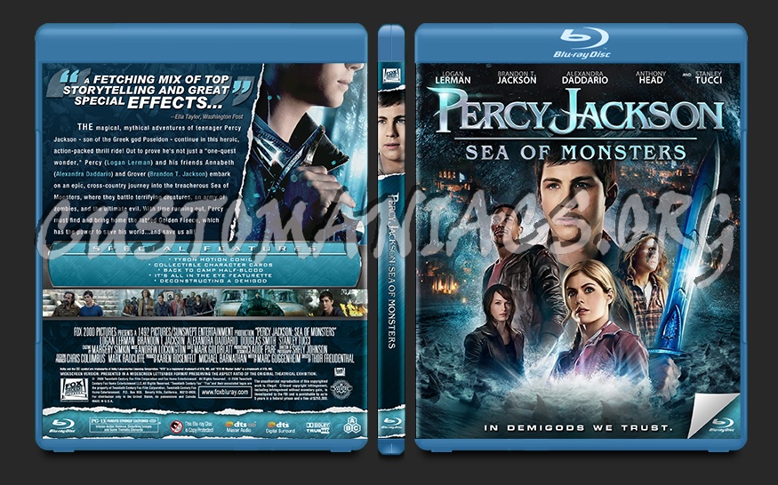 Percy Jackson: Sea of Monsters blu-ray cover