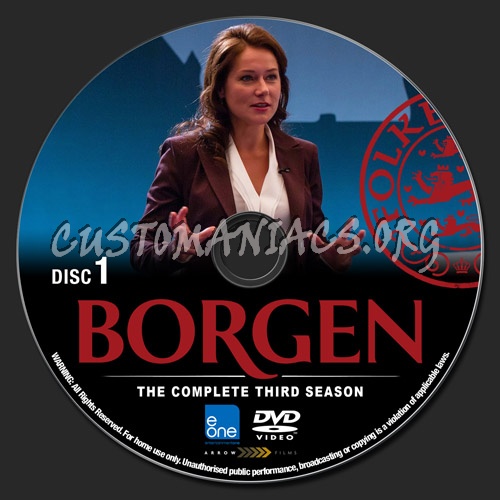 Borgen Season 3 dvd label
