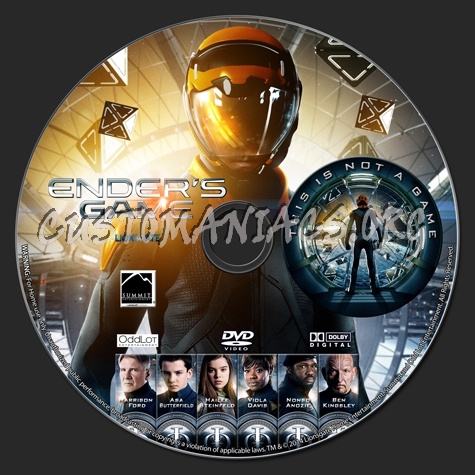 Ender's Game (2014) dvd label