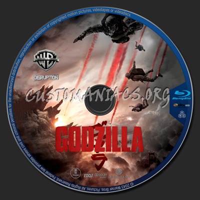 Godzilla (2014) blu-ray label