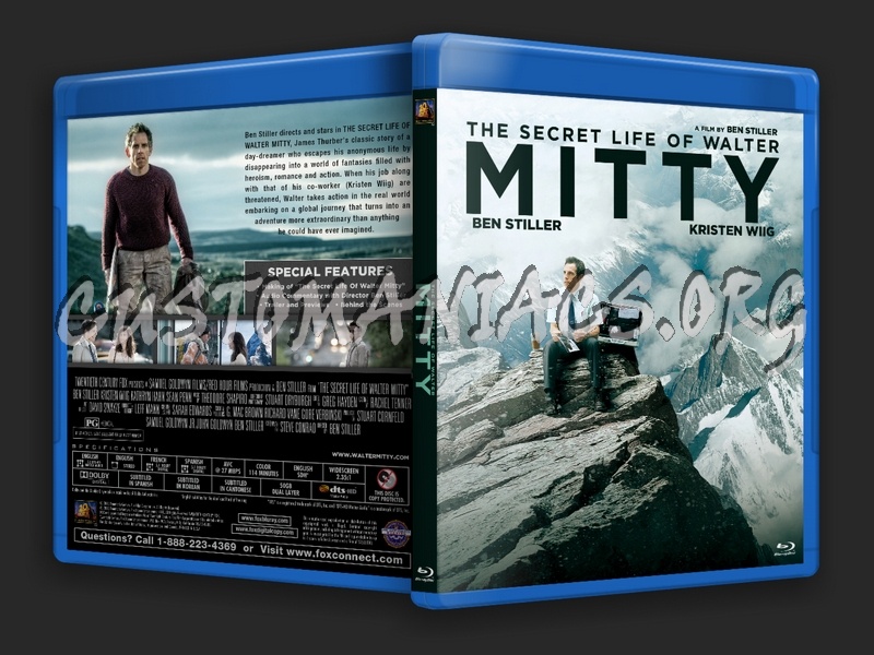 The Secret Of Life Walter Mitty blu-ray cover