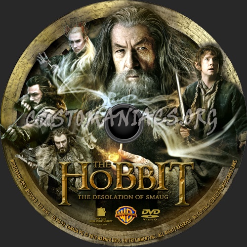 The Hobbit: The Desolation Of Smaug (2013) dvd label