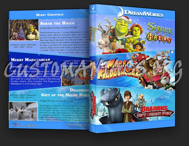 Dreamworks Holidays Classics (Shrek, Madagascar, Dragons: Gift of the Night Fury) dvd cover
