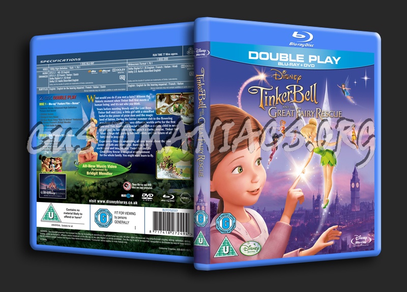 Tinker Bell and the Great Fairy Rescue blu-ray cover