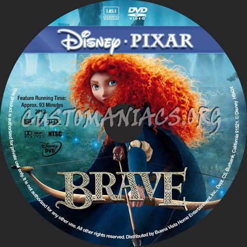 Brave - Animation Collection dvd label