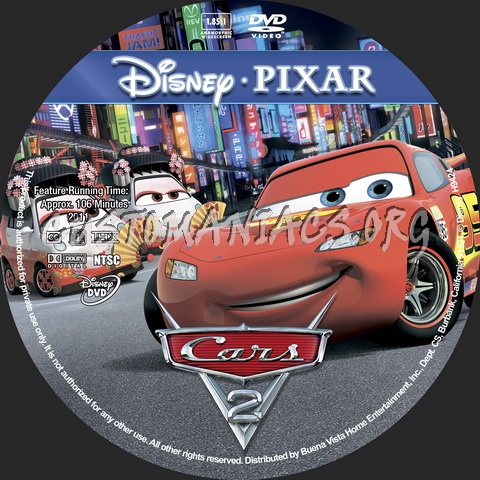 Cars 2 - Animation Collection dvd label
