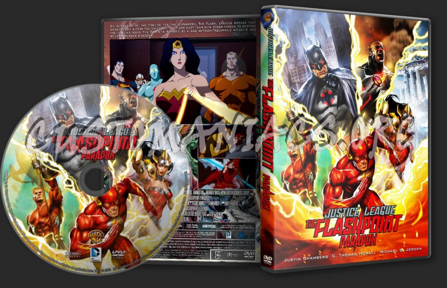 Justice League The Flashpoint Paradox 2013 dvd label