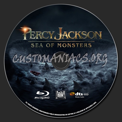 Percy Jackson: Sea of Monsters blu-ray label