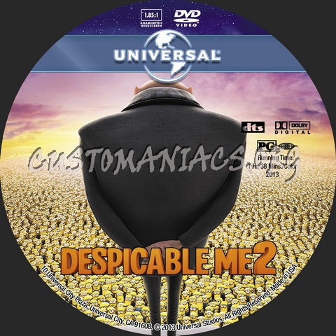 Despicable Me 2 - Animation Collection dvd label