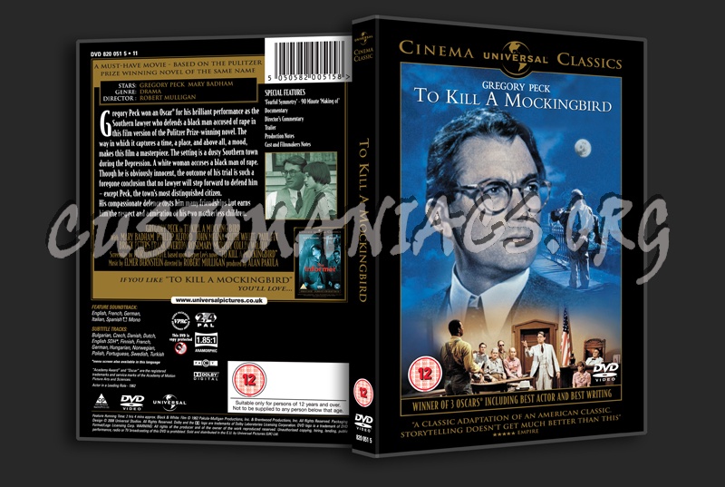 To Kill A Mockingbird dvd cover