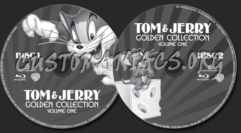 Tom and Jerry Golden Collection Volume 1 blu-ray label