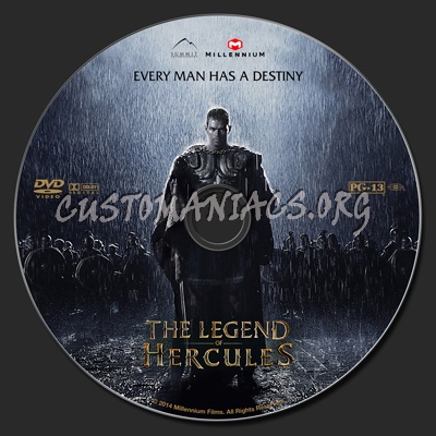 The Legend Of Hercules dvd label