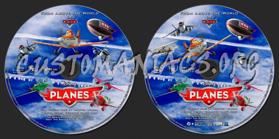 Planes (2 Disc) (2013) blu-ray label