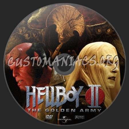 Hellboy II The Golden Army dvd label