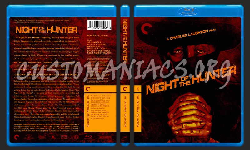 541 - Night of The Hunter blu-ray cover