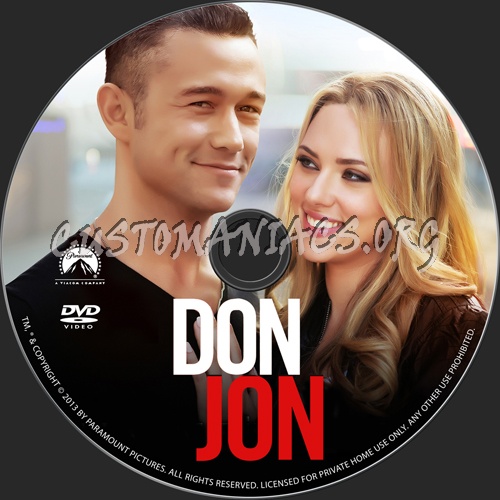 Don Jon dvd label