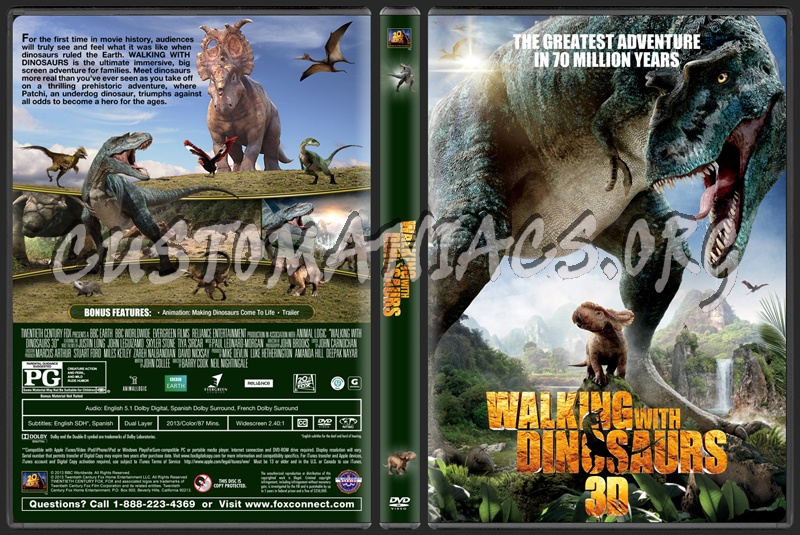 Walking With Dinosaurs 3D (The Movie 2013) dvd cover