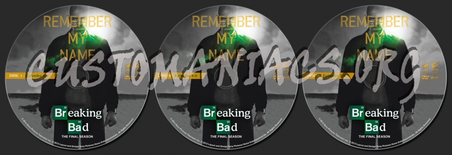 Breaking Bad The Final Season (aka season 5 part 2 or season 6) dvd label