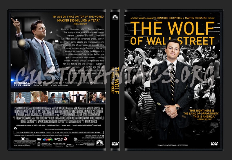 The Wolf of Wall Street dvd cover