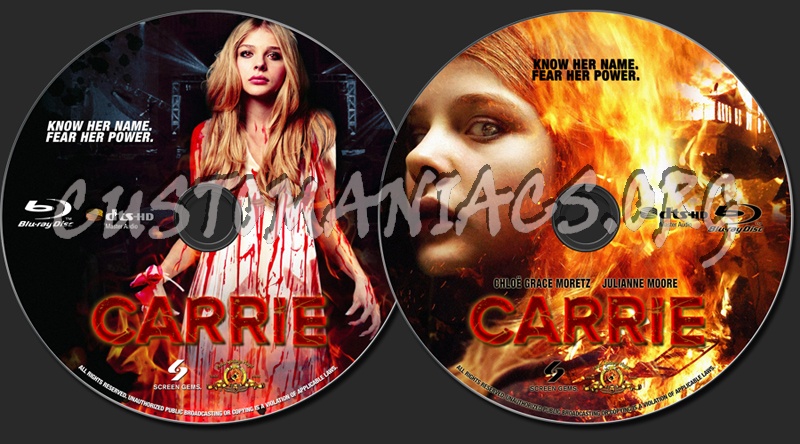 Carrie (2013) blu-ray label