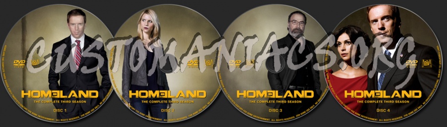 Homeland Season 3 dvd label