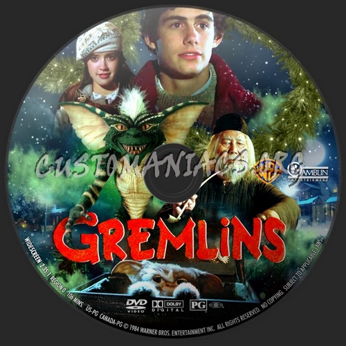 Gremlins (1984) dvd label