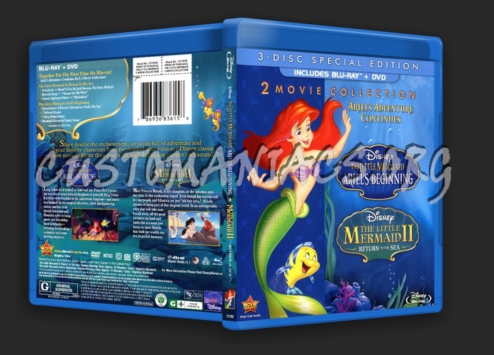 The Little Mermaid II and III blu-ray cover