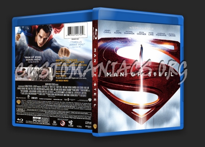 Man of Steel blu-ray cover