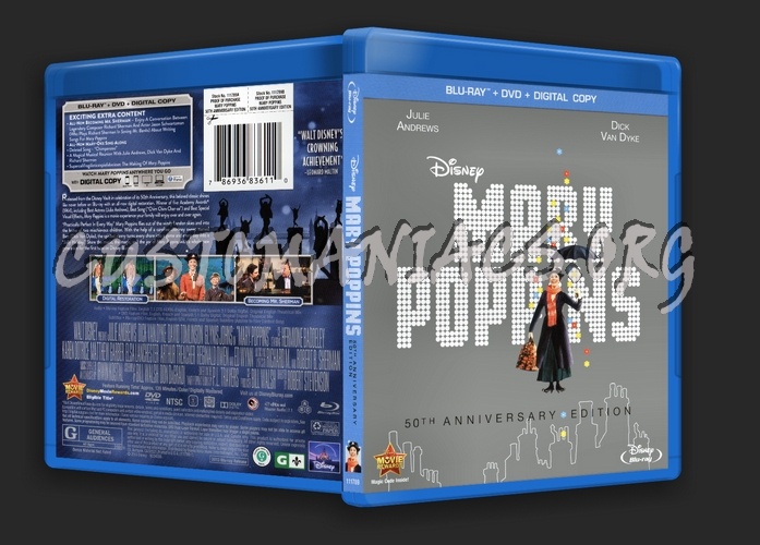 Mary Poppins blu-ray cover