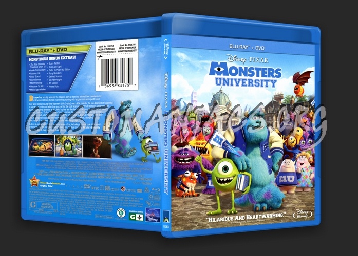Monsters University blu-ray cover