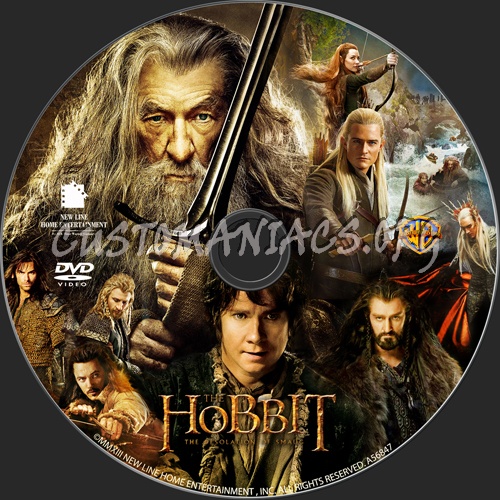 The Hobbit The Desolation of Smaug dvd label