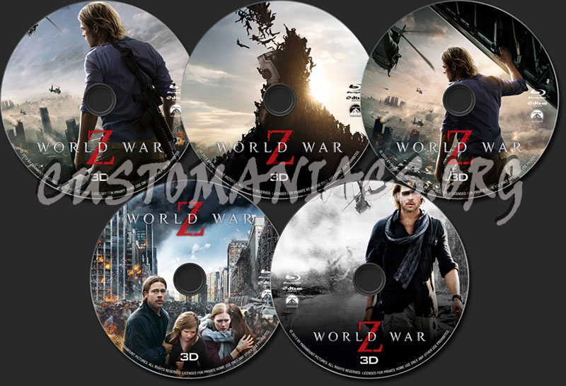 World War Z (3D) blu-ray label