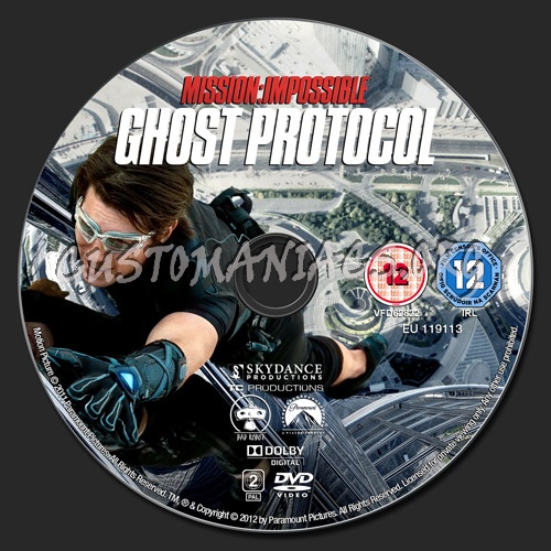 Mission: Impossible - Ghost Protocol dvd label