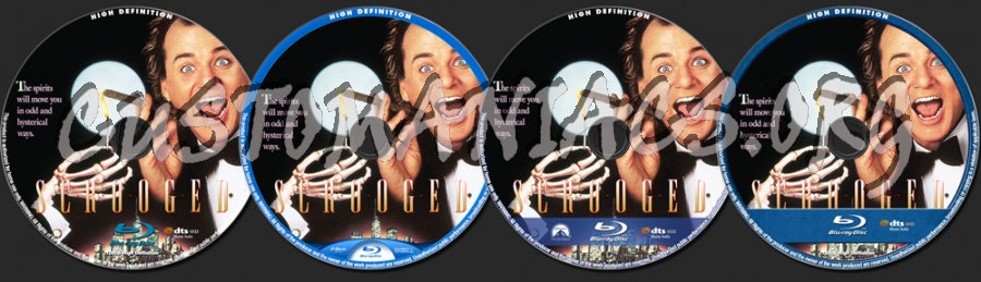 Scrooged blu-ray label