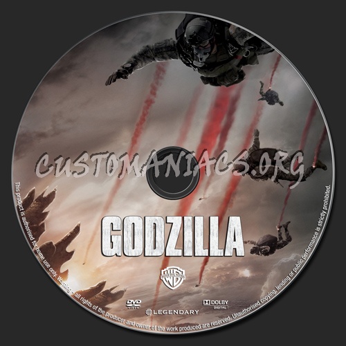 Godzilla(2014) dvd label