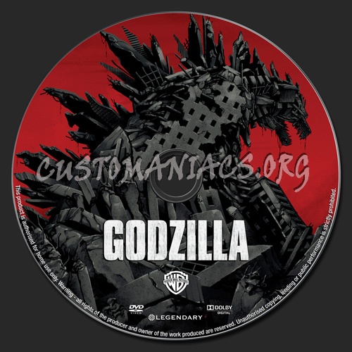 Godzilla(2014) dvd label