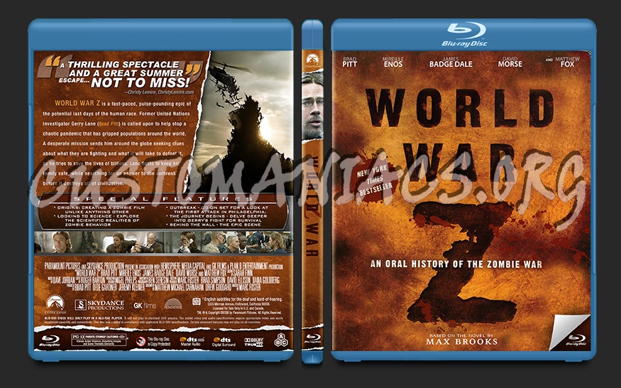 World War Z blu-ray cover